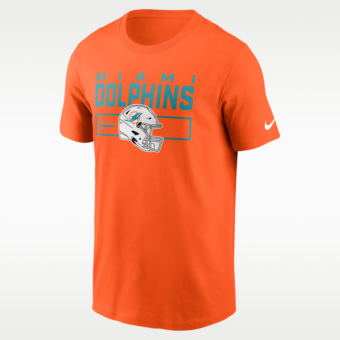 Miami Dolphins Helmet Essential Men's Nike NFL T-Shirt