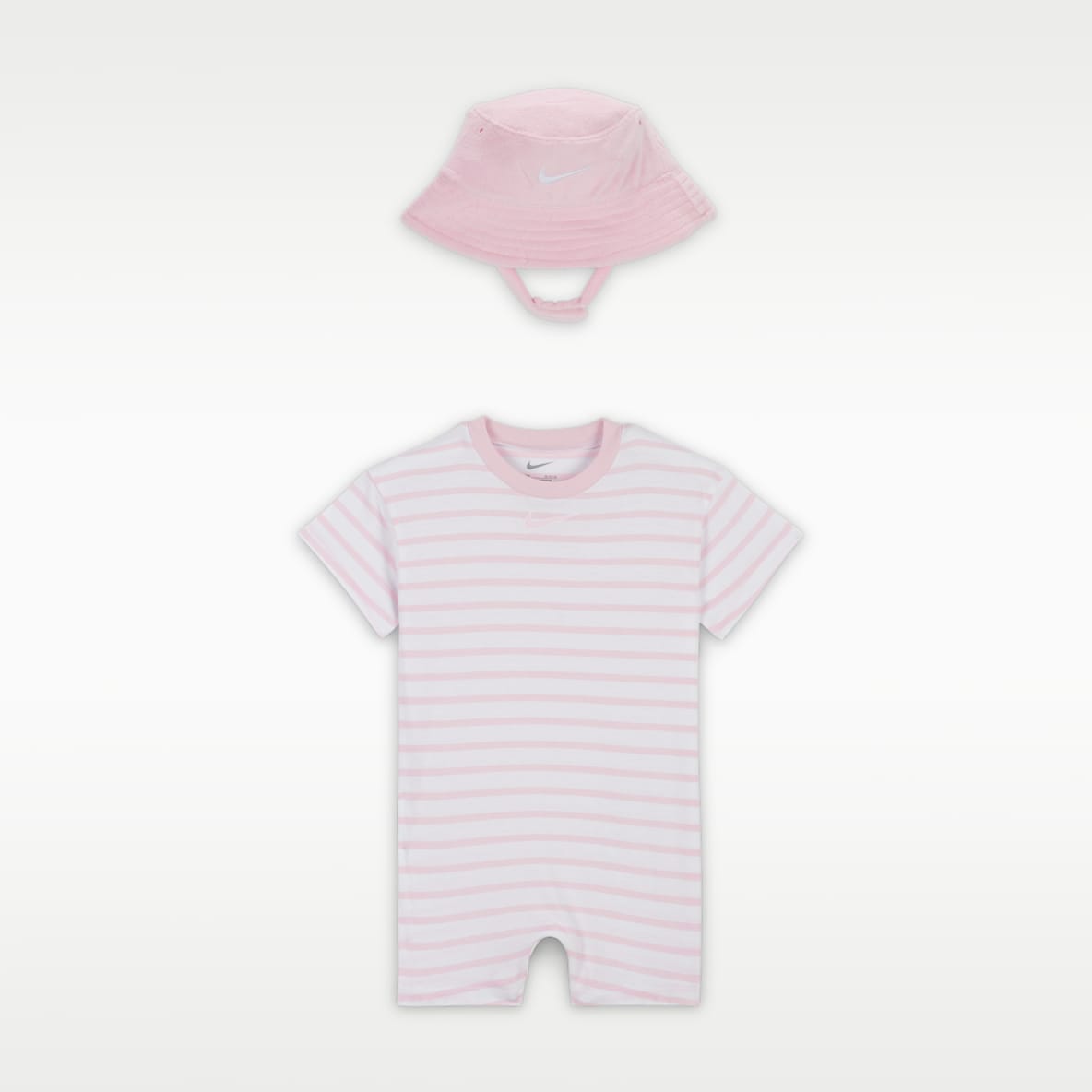 Nike Baby Short Sleeve Romper with Bucket Hat