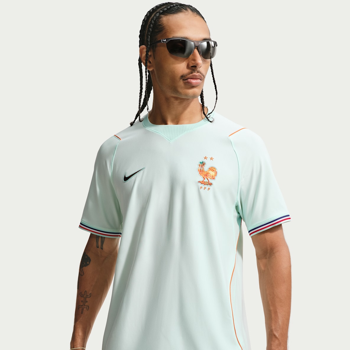FFF Maglietta Ufficiale Della Squadra Di Calcio Della Francia - Maglia Fan In Poliestere. Perfetta Per I Tifosi Dei Bleus. Prodotto Con Licenza Ufficiale
