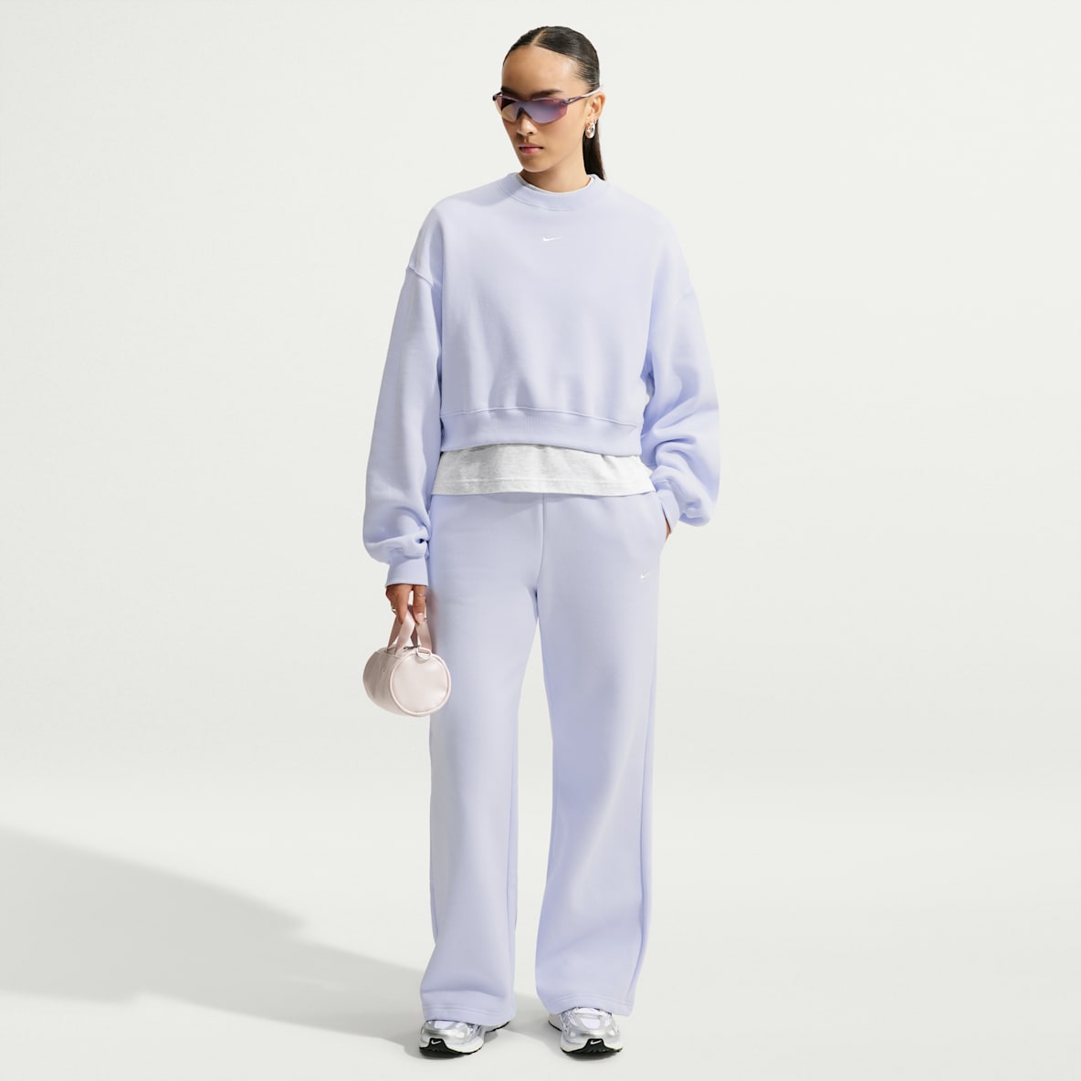 Nike Studio Fleece Medium Weight Women's Mid-Rise Wide-Leg Trousers