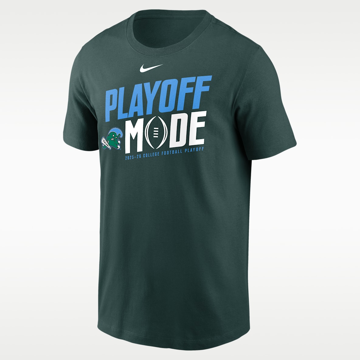 Tulane 2025/26 College Football Playoff Bound Pass Protection Playera universitaria Nike para hombre