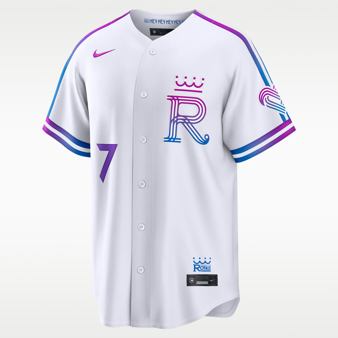 Salvador Perez, Kansas City Royals, edición City Connect Jersey de estadio Nike de la MLB para hombre