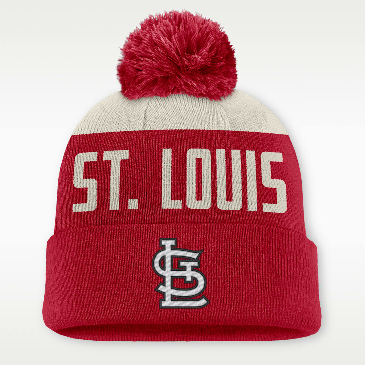 St. Louis Cardinals Cooperstown Peak Men's Nike MLB Cuffed Pom Beanie