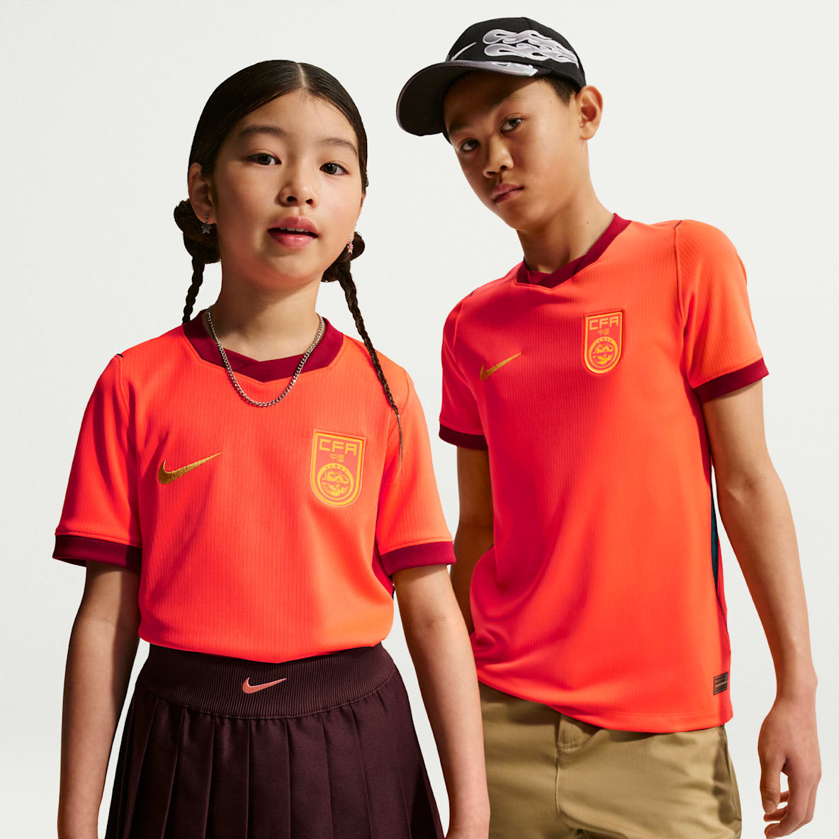 China 2026 Stadium Home Big Kids' Nike Dri-FIT Soccer Replica Jersey