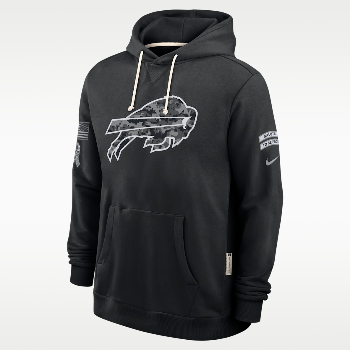Buffalo Bills Salute to Service Sideline Sudadera con gorro sin cierre Nike Dri-FIT de la NFL para hombre