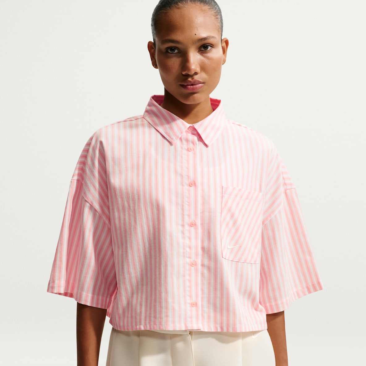 Nike Sportswear Chill Poplin Women's Oversized Striped Top