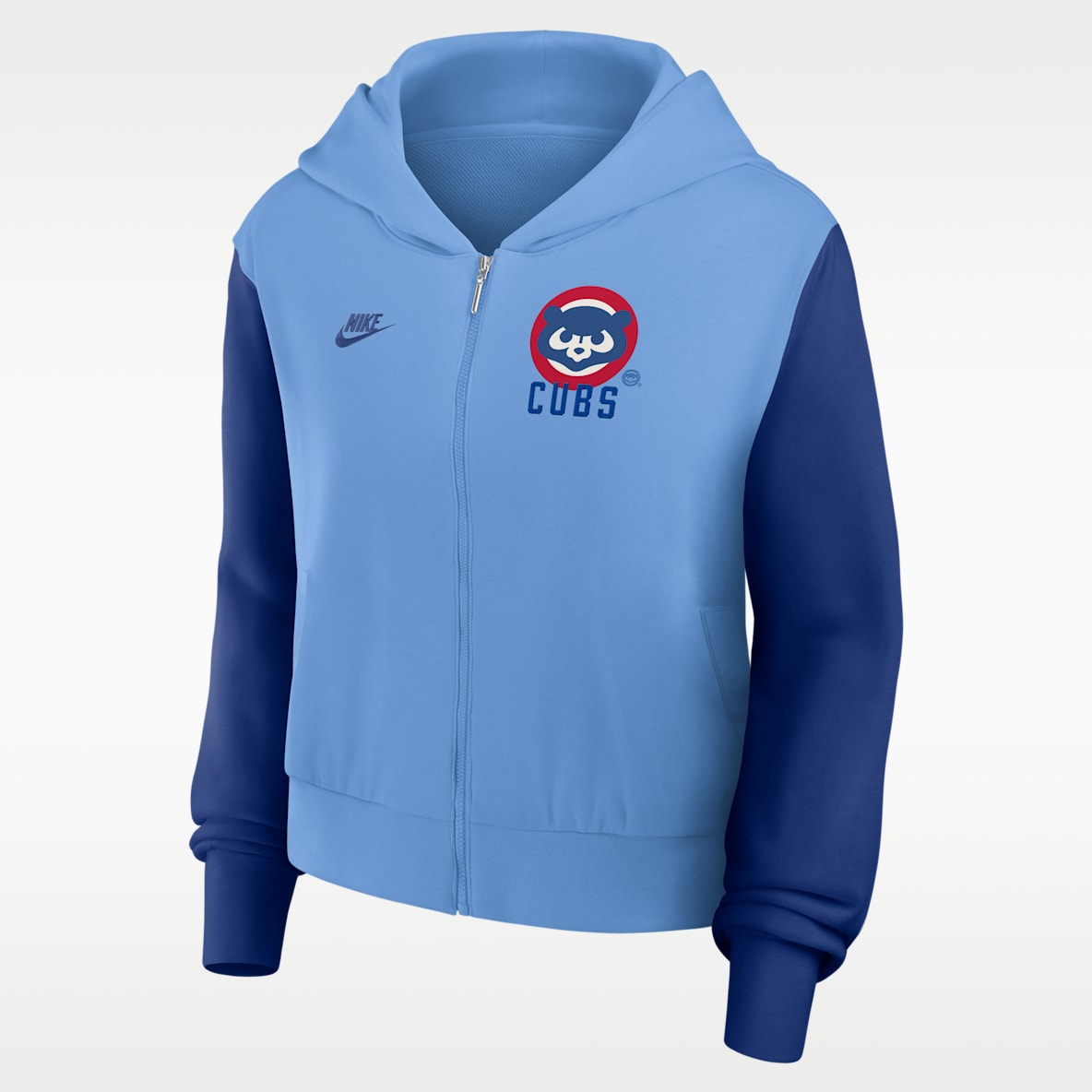 Chicago Cubs Cooperstown Sudadera con gorro de cierre completo Nike de la MLB para mujer