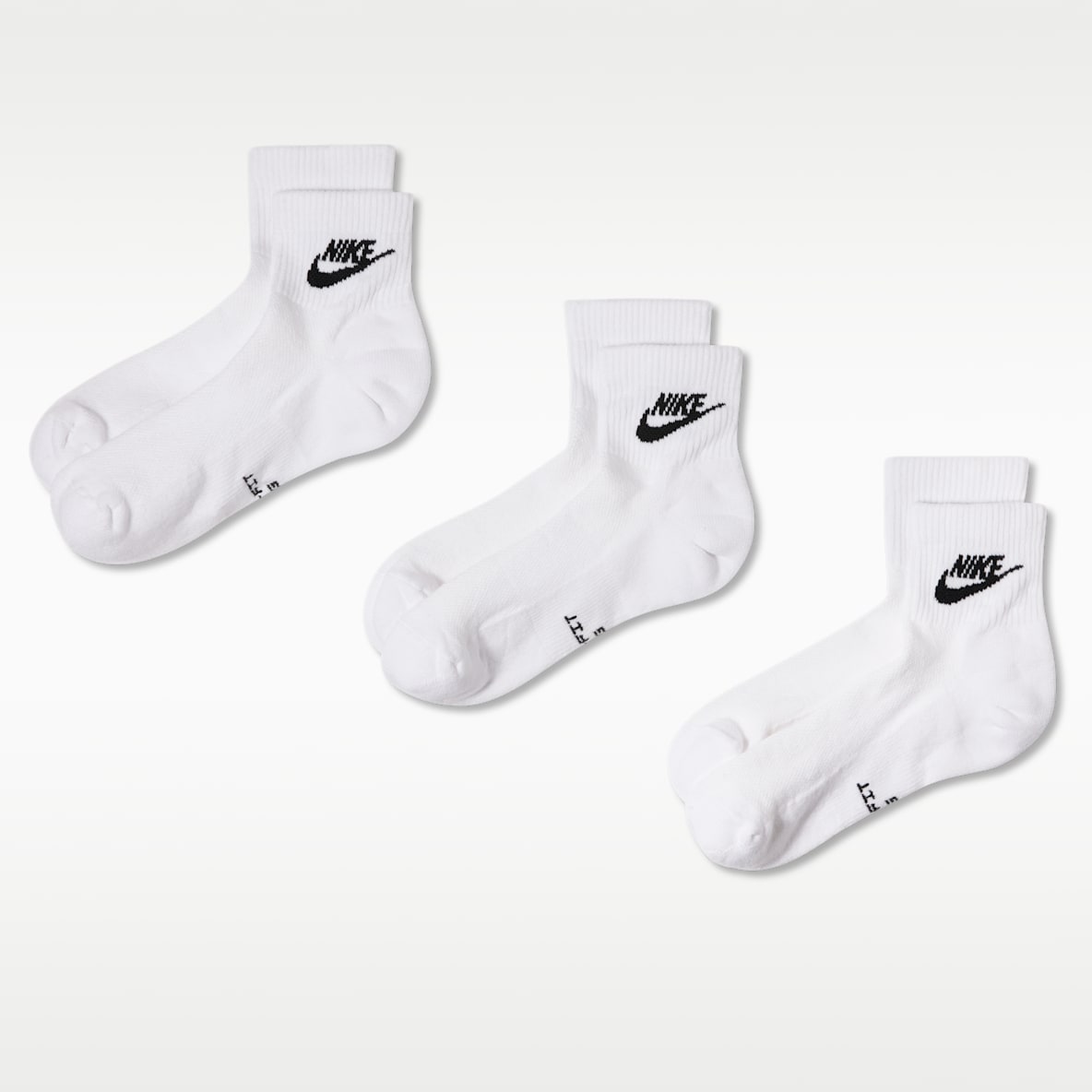 Nike Everyday Elevated 過踝襪 (3 雙)