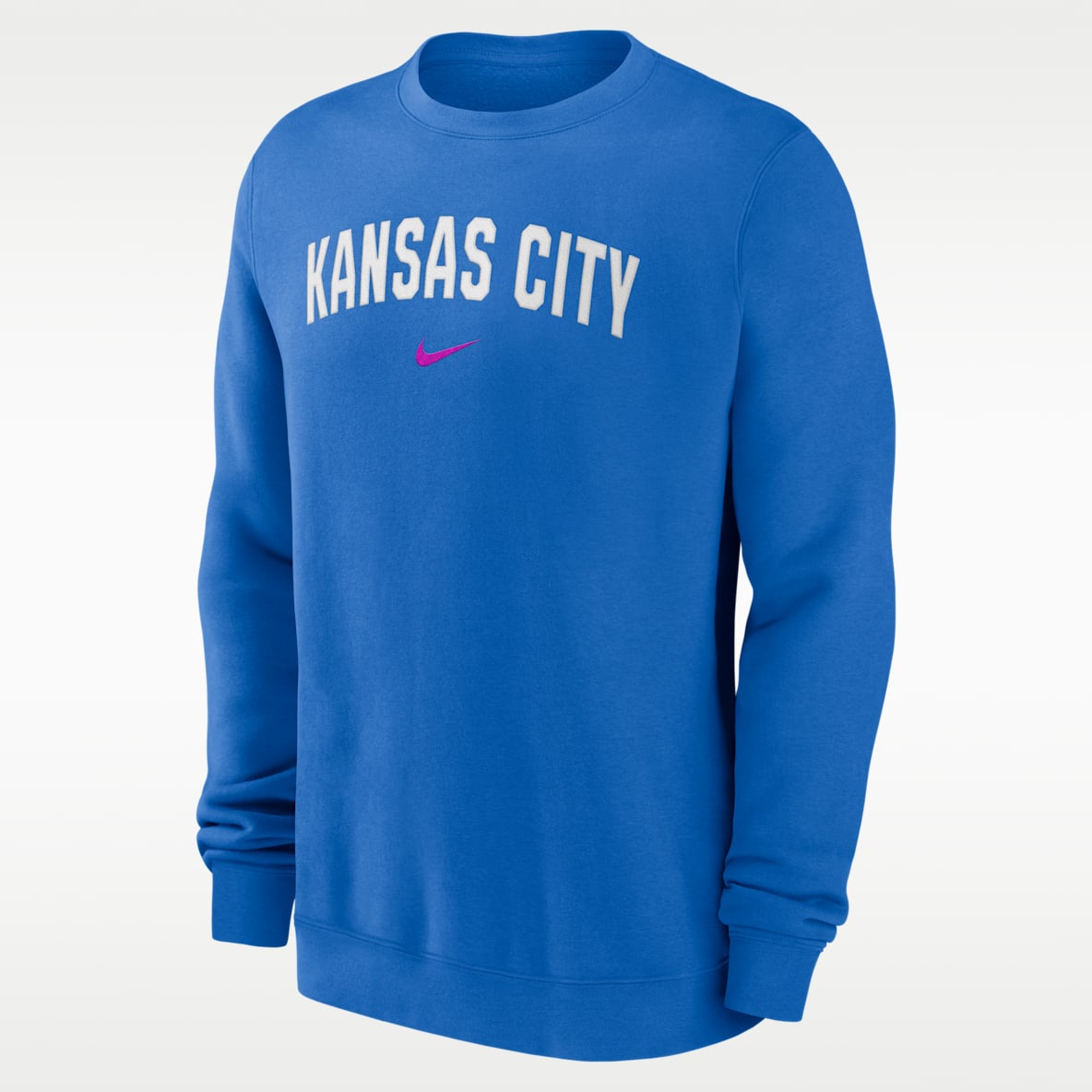 Kansas City Royals 2-Hit Sudadera de cuello redondo sin cierre Nike de la MLB para hombre