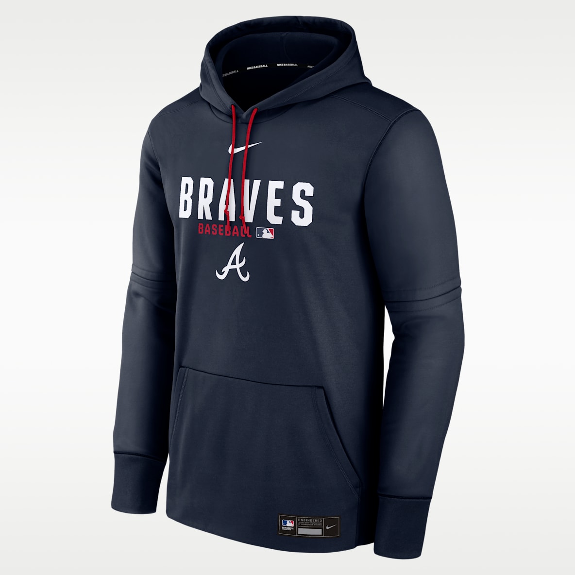 Atlanta Braves Authentic Collection Men's Nike Therma MLB Pullover Hoodie