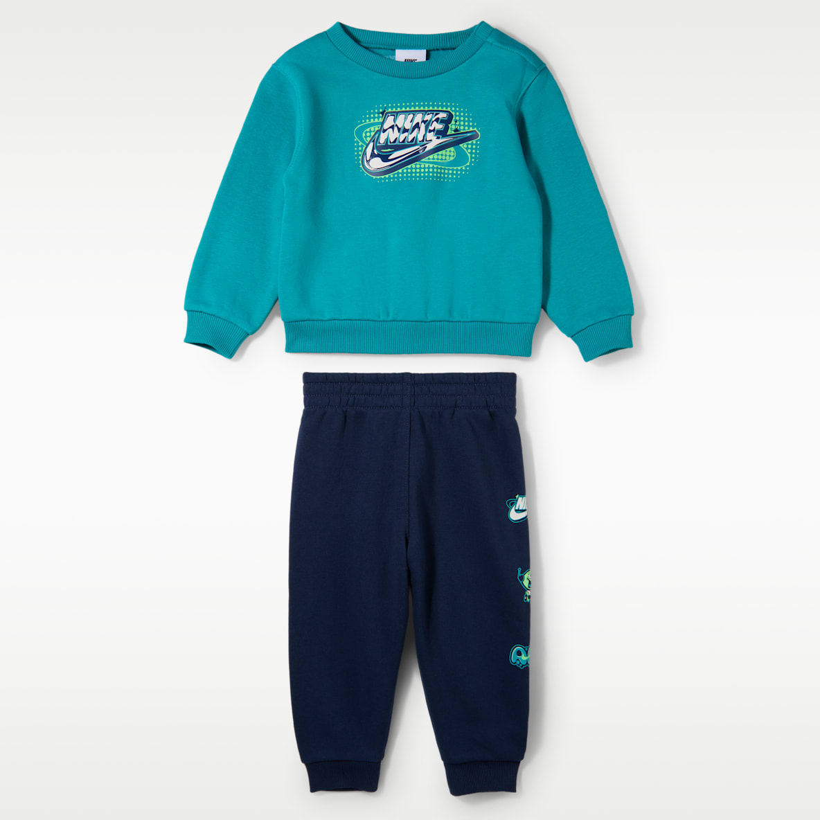 Nike Sportswear Conjunto de 2 piezas de sudadera de cuello redondo de tejido Fleece Brand Ambassador para bebé (12-24 M)