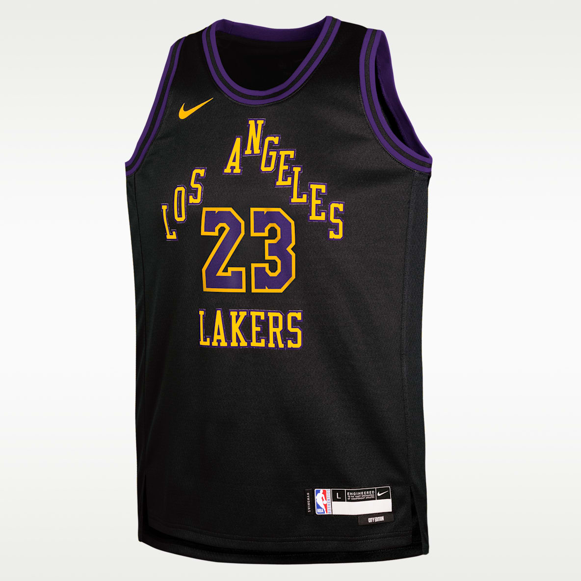 LeBron James Los Angeles Lakers City Edition Big Kids' Nike NBA Swingman Jersey