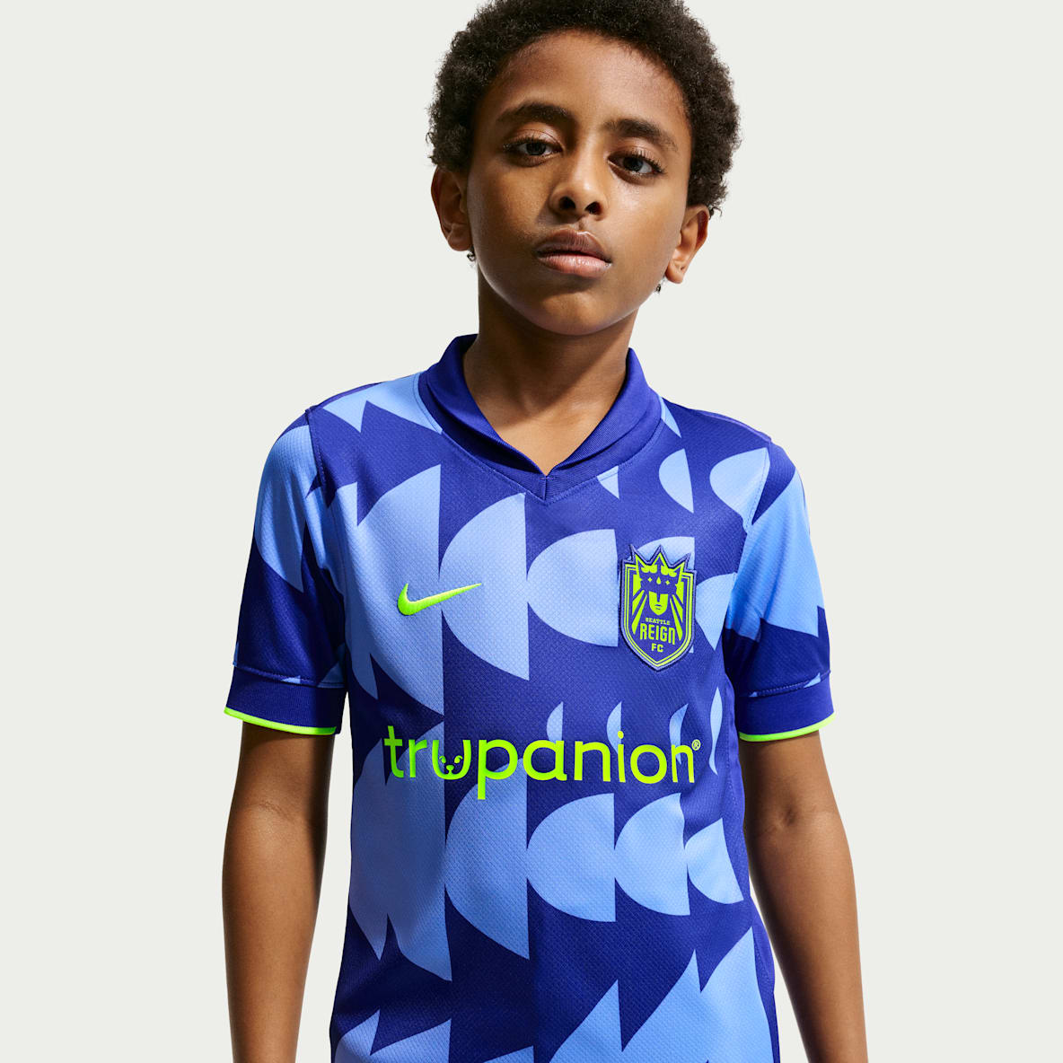 Seattle Reign FC Stadium Away Big Kids' Nike Dri-FIT NWSL Replica Jersey