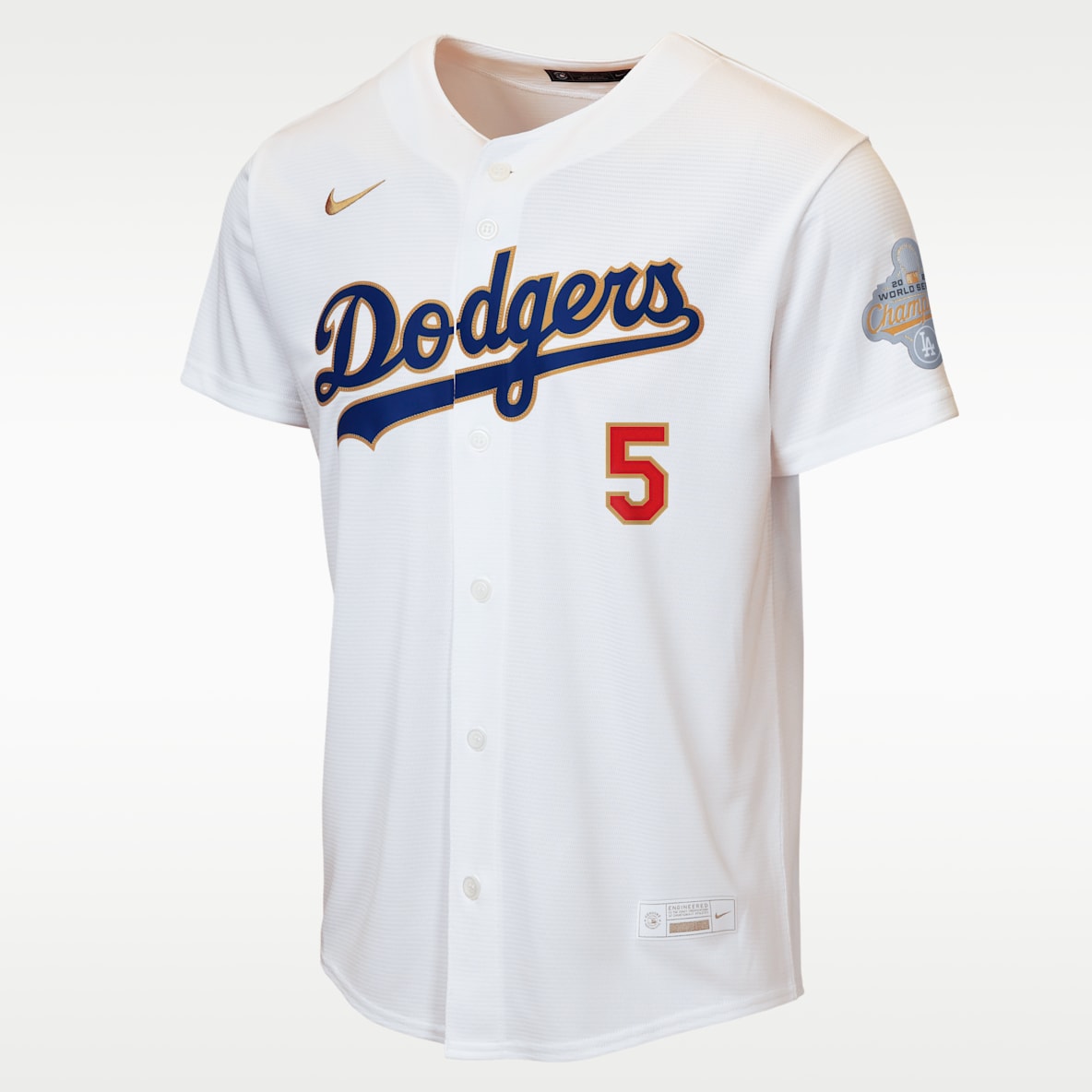 Freddie Freeman Los Angeles Dodgers 2025 World Series Champions Gold Series Big Kids' Nike MLB Replica Jersey