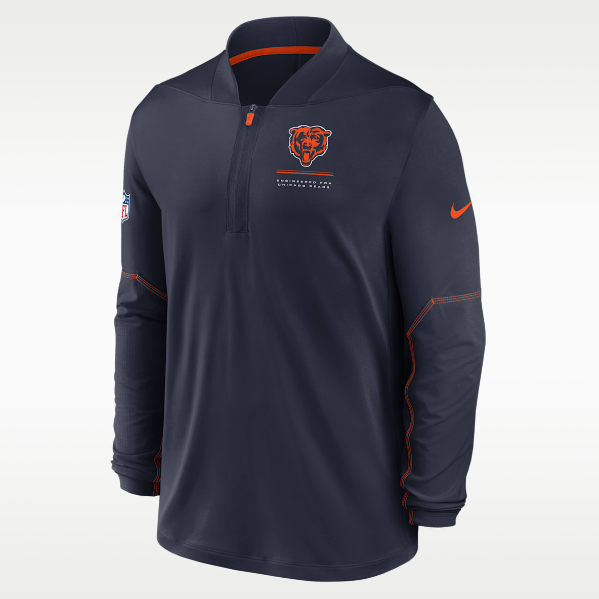 Chicago Bears Sideline Men's Nike Dri-FIT NFL 1/2-Zip Top
