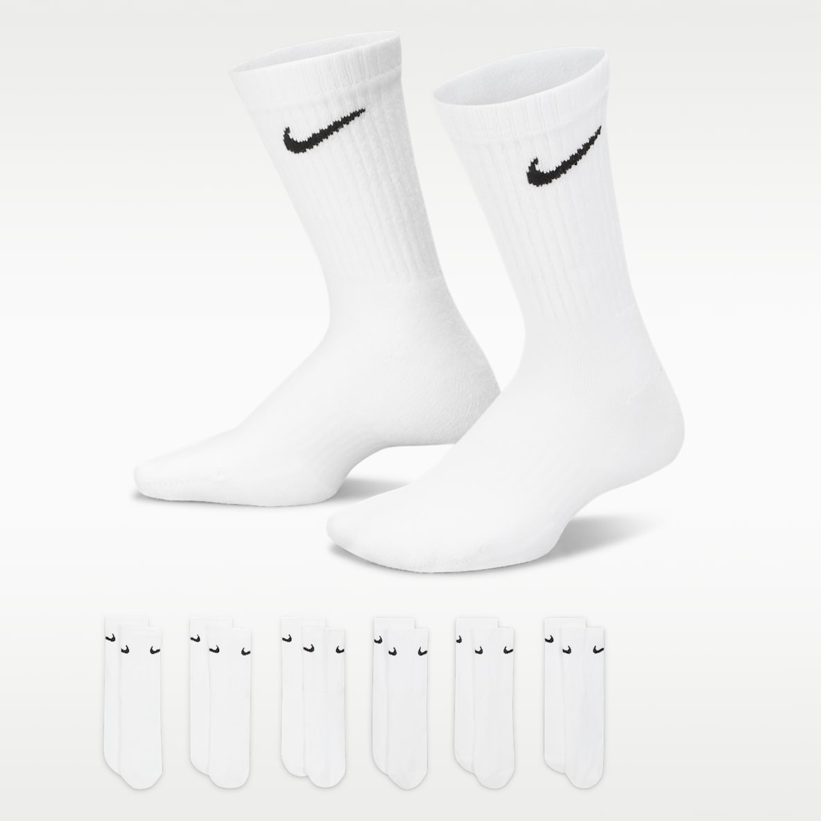 Nike Everyday Kids' Cushioned Crew Socks (6 Pairs)