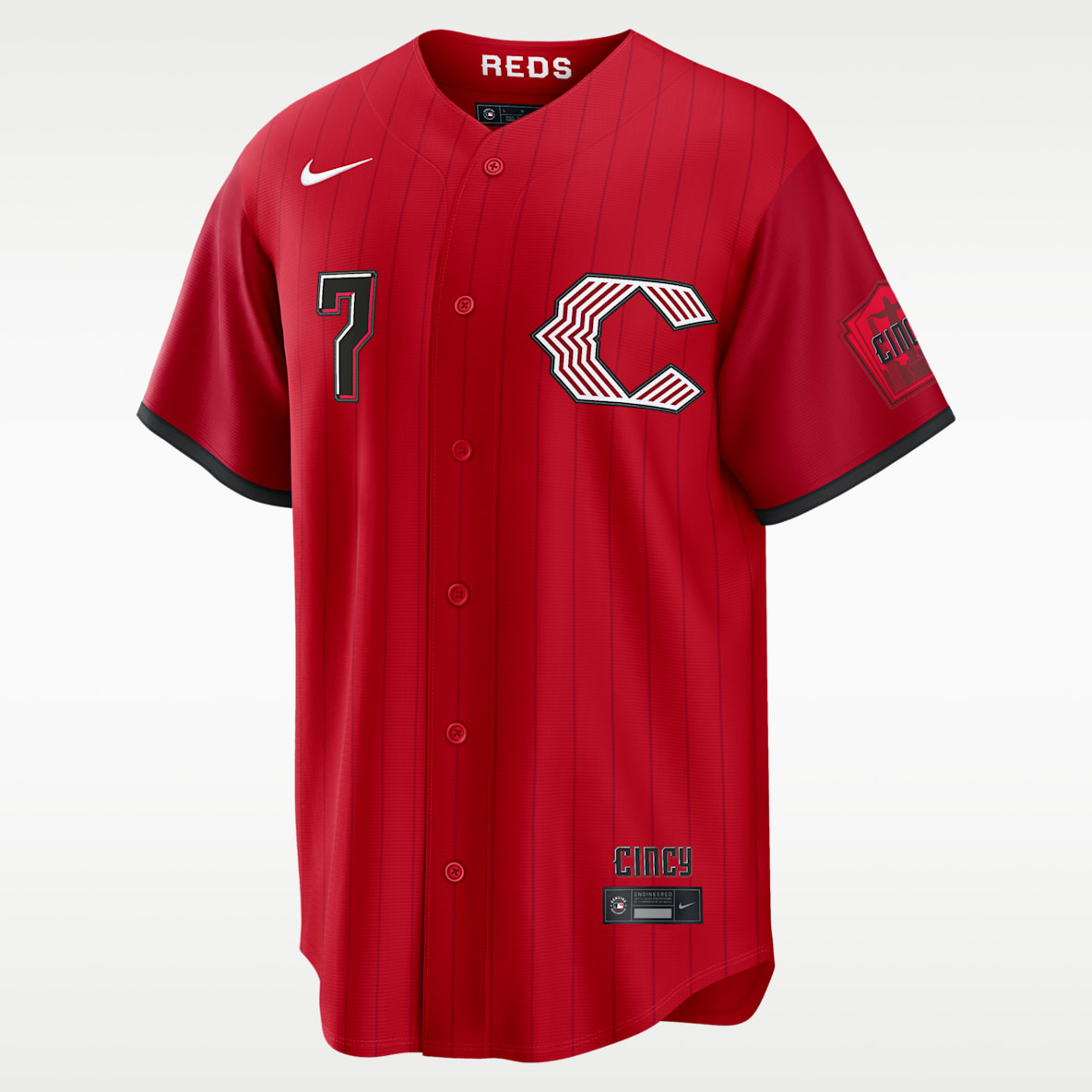 Spencer Steer Cincinnati Reds City Connect Men's Nike MLB Stadium Jersey