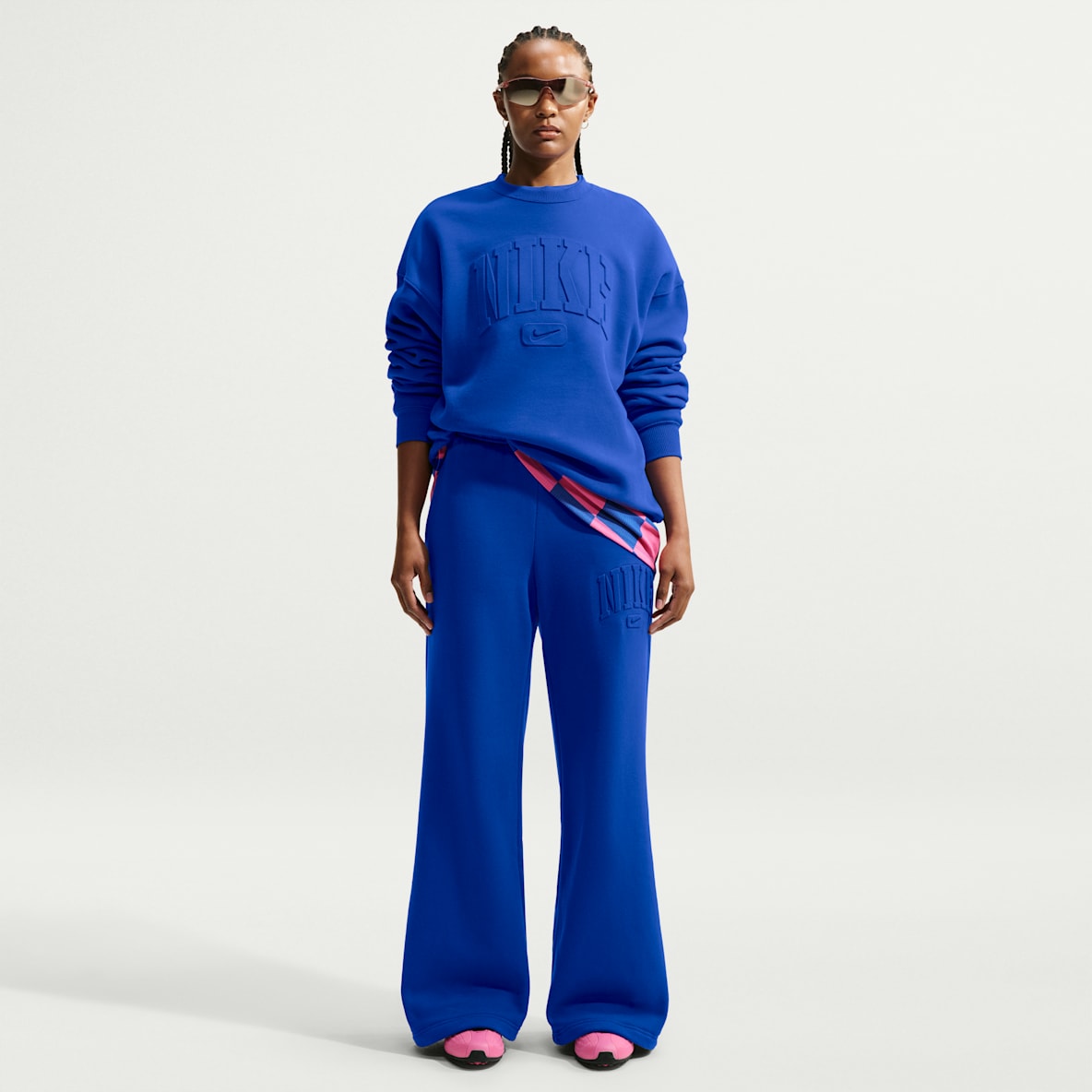 Nike Studio Fleece Medium Weight Women's Mid-Rise Wide-Leg Trousers
