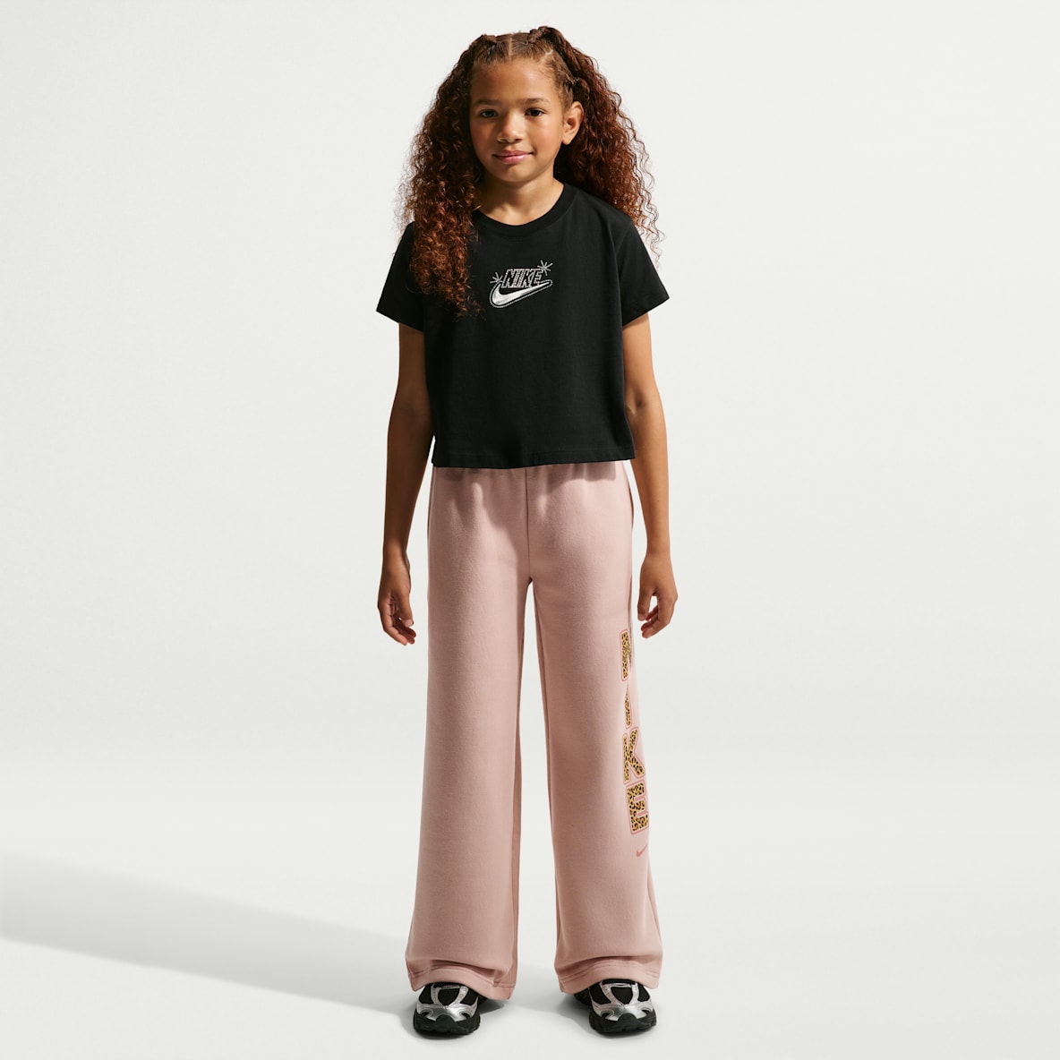 Nike Sportswear Studio Big Kids' (Girls') Fleece Open-Hem Pants