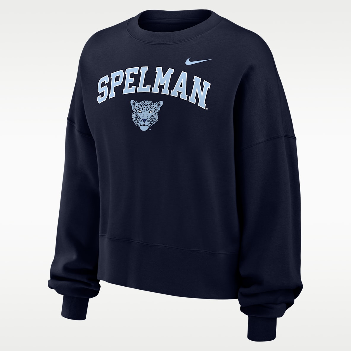 Nike College (SPELMAN COLLEGE) Sudadera de cuello redondo Phoenix Fleece para mujer