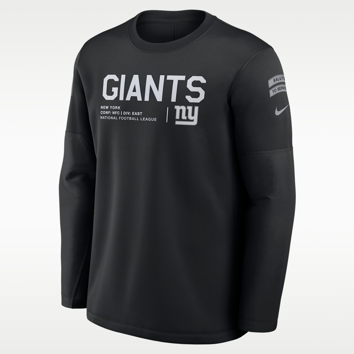 New York Giants Salute to Service Sideline Coaches Sudadera de cuello redondo sin cierre Nike de la NFL para hombre