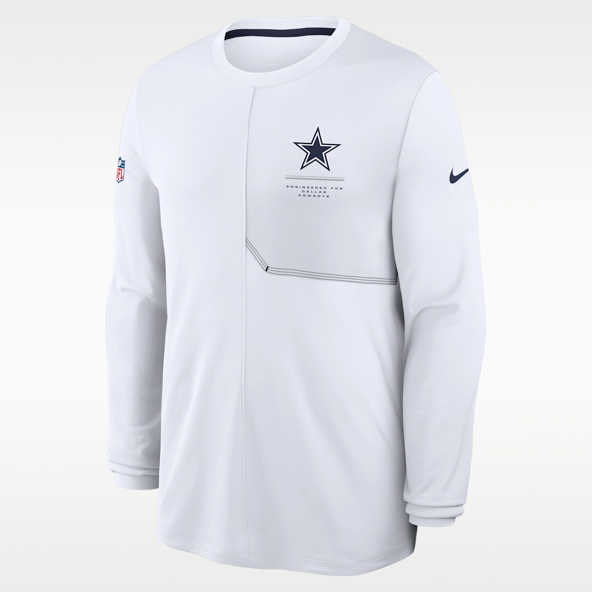 Dallas Cowboys Sideline Coach Playera de manga larga Nike Dri-FIT de la NFL para hombre