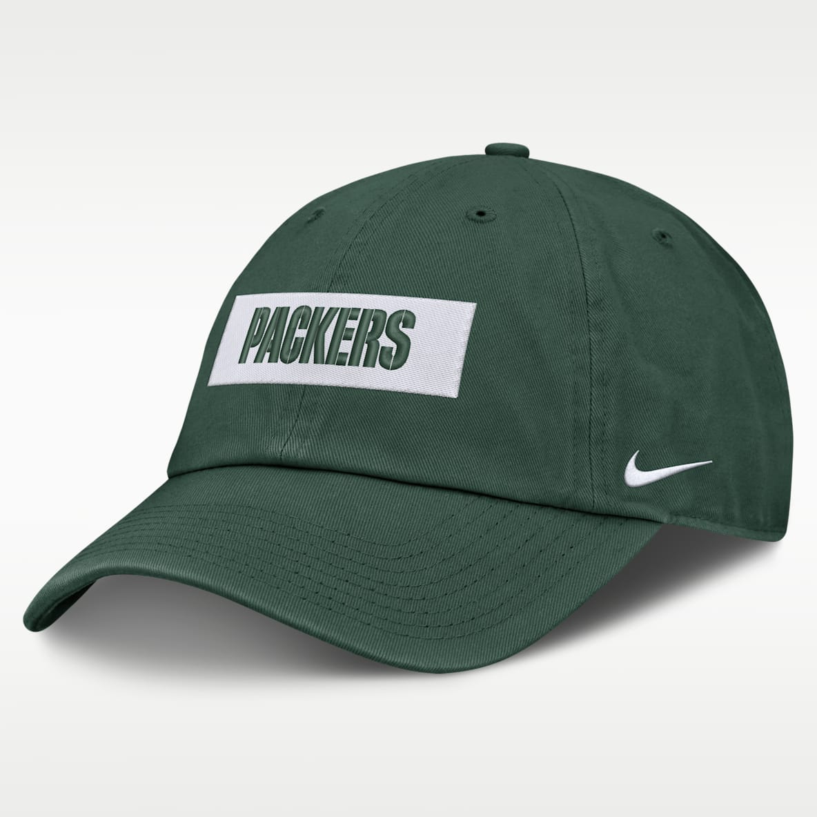 Green Bay Packers Primetime Club Wordmark Gorra ajustable Nike de la NFL para hombre