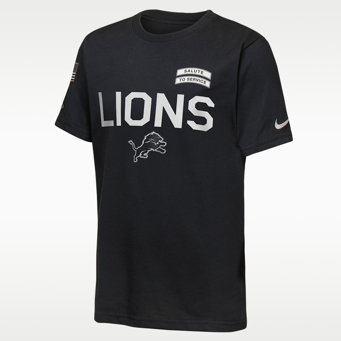 Detroit Lions Salute to Service Sideline Big Kids' Nike Dri-FIT NFL T-Shirt