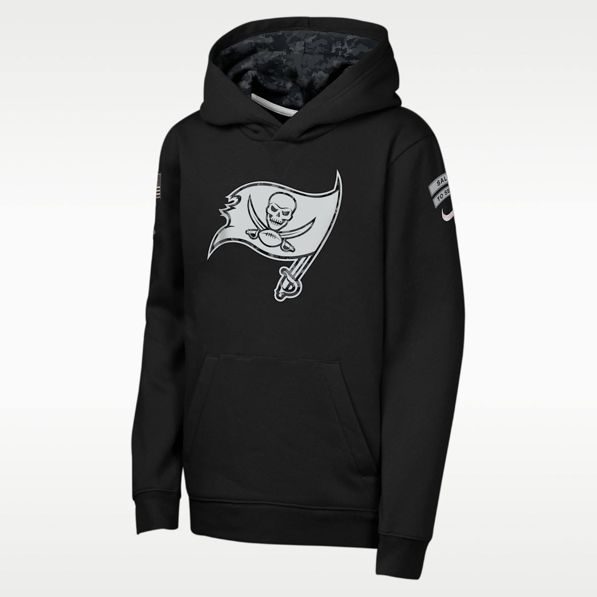 Tampa Bay Buccaneers Salute to Service Sideline Club Big Kids' Nike NFL Pullover Hoodie