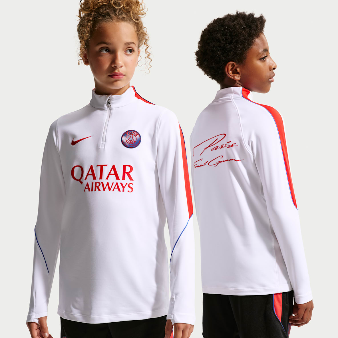 Paris Saint-Germain Strike Haut d'entraînement de football en maille Nike Dri-FIT pour ado