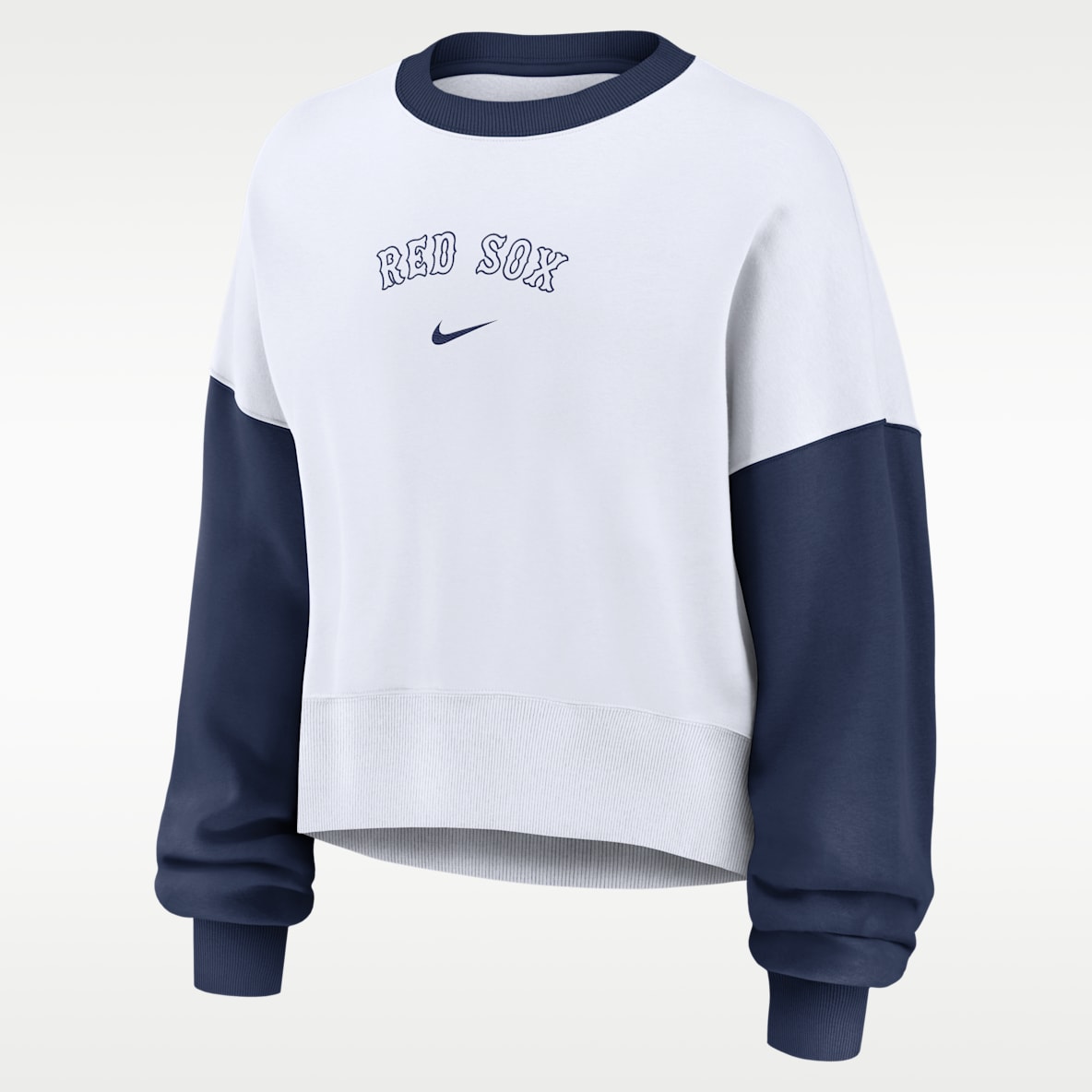 Boston Red Sox Primary Sudadera de cuello redondo sin cierre Nike de la MLB para mujer