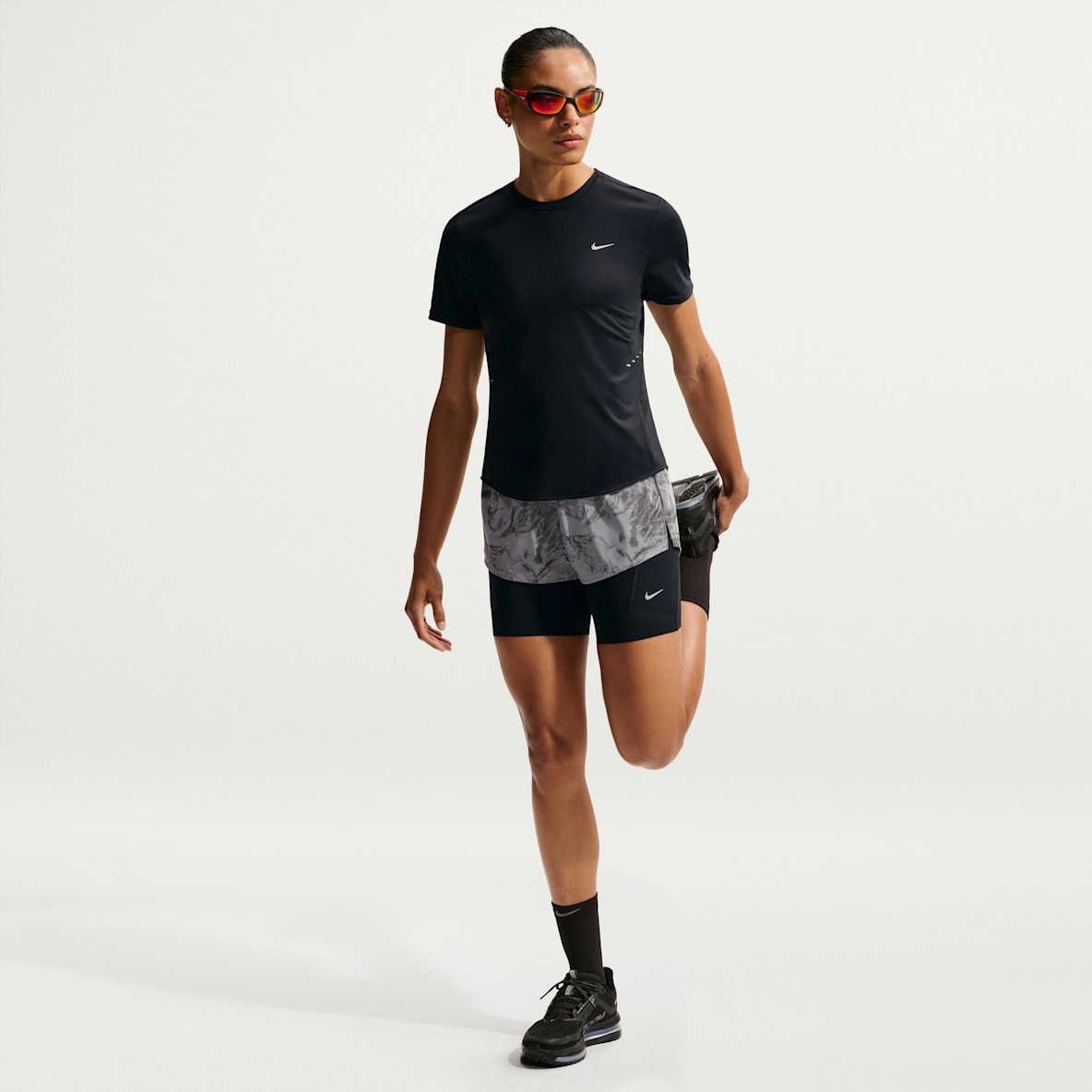 Nike Swift Women's Mid-Rise 2-in-1 Reflective Design Running Shorts