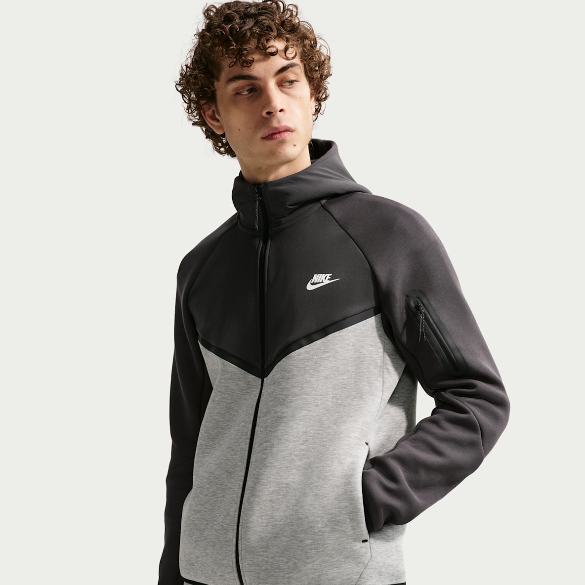 Nike Tech Windrunner-Jacke aus Fleece mit durchgehendem Reißverschluss (Herren)