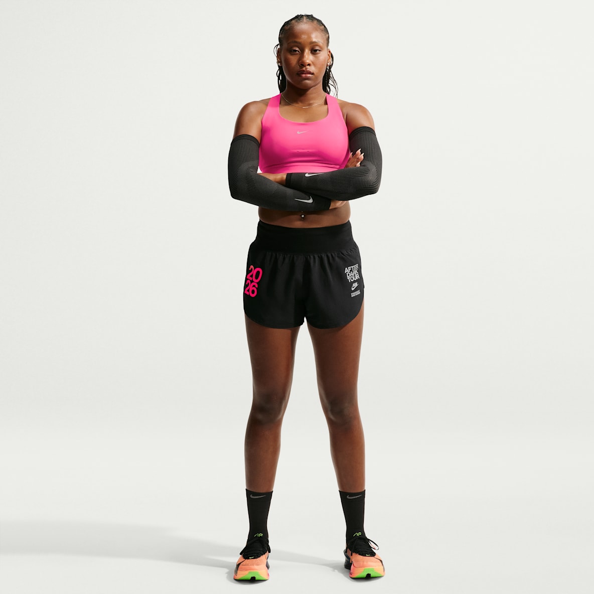 Nike Flow After Dark Tour Women's Mid-Rise Brief-Lined Running Shorts