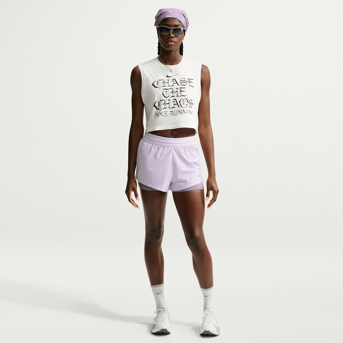 Nike Swift Shorts de correr Dri-FIT de tiro medio 2 en 1 para mujer