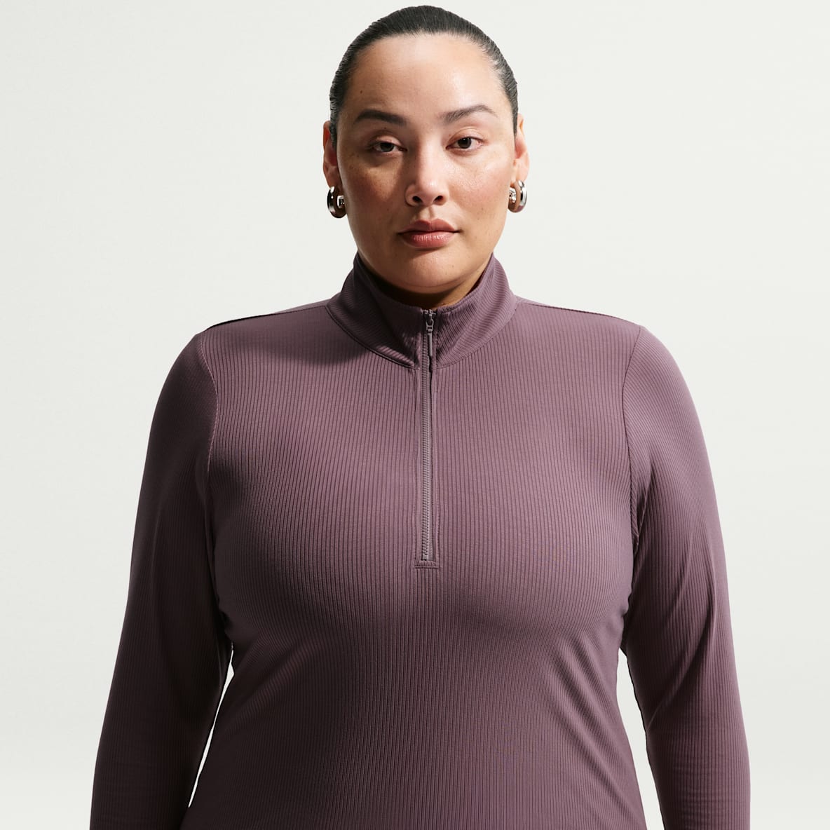 Nike Sportswear Chill Knit Women's Tight Quarter-Zip Long-Sleeve Ribbed Top (Plus Size)