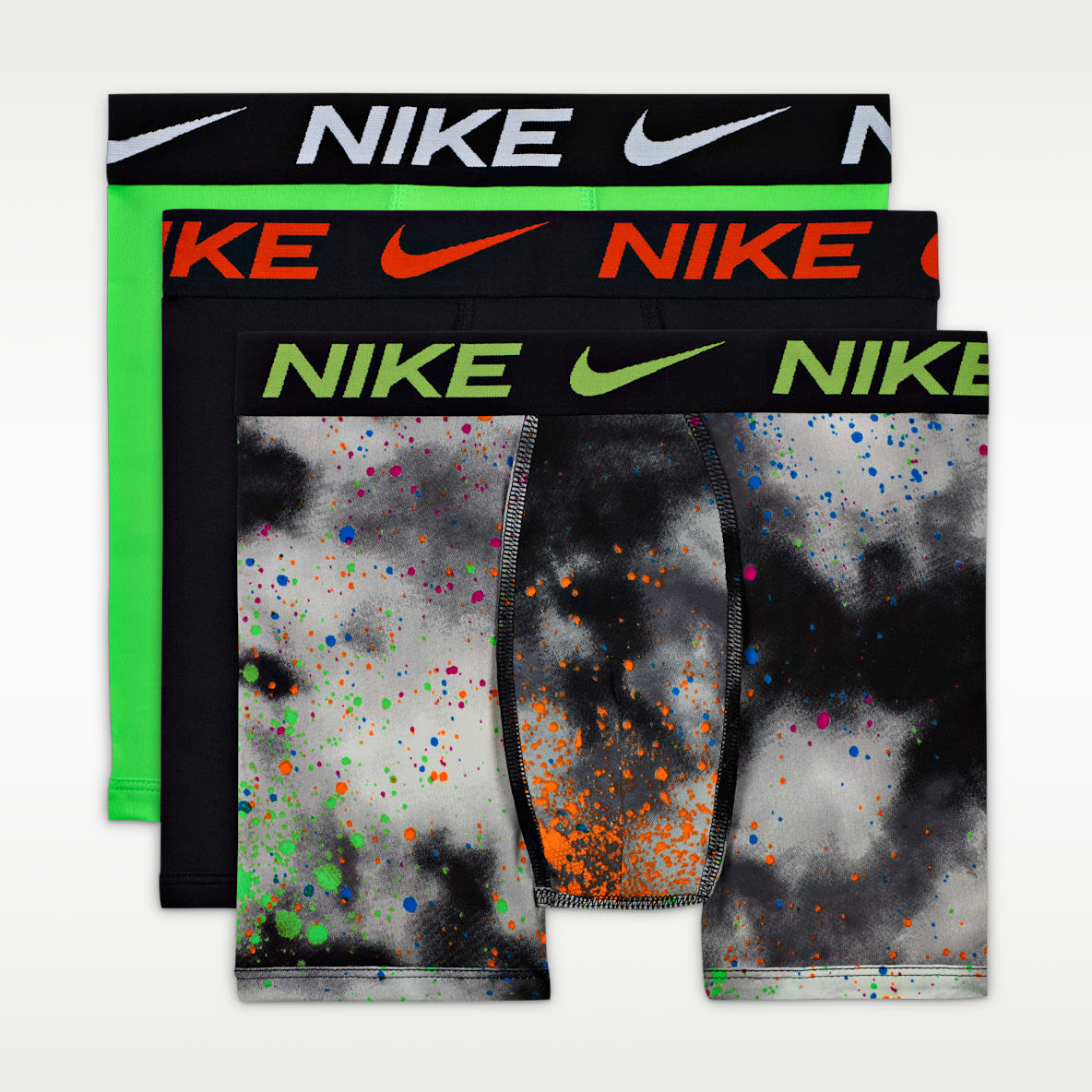 Nike Big Kids' Dri-FIT Micro Print Boxer Briefs (3-Pack)