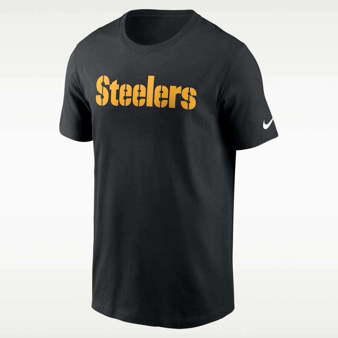 Pittsburgh Steelers Primetime Wordmark Essential Playera Nike de la NFL para hombre