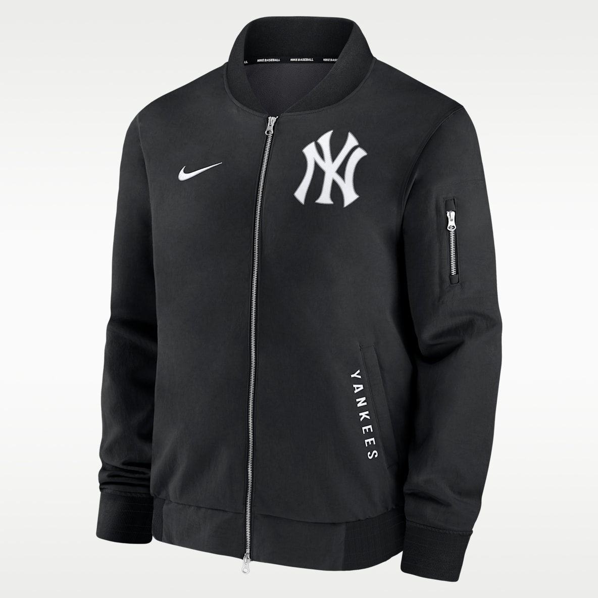 New York Yankees Authentic Collection Dugout Chamarra bomber Nike de la MLB de cierre completo para hombre
