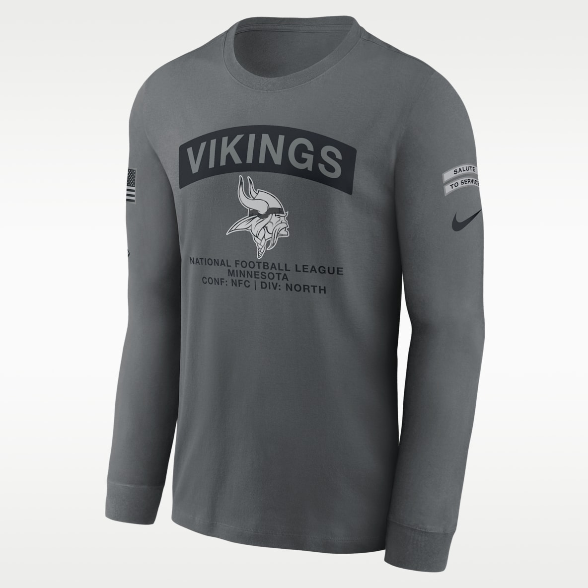 Minnesota Vikings Salute to Service Playera de manga larga Nike de la NFL para hombre