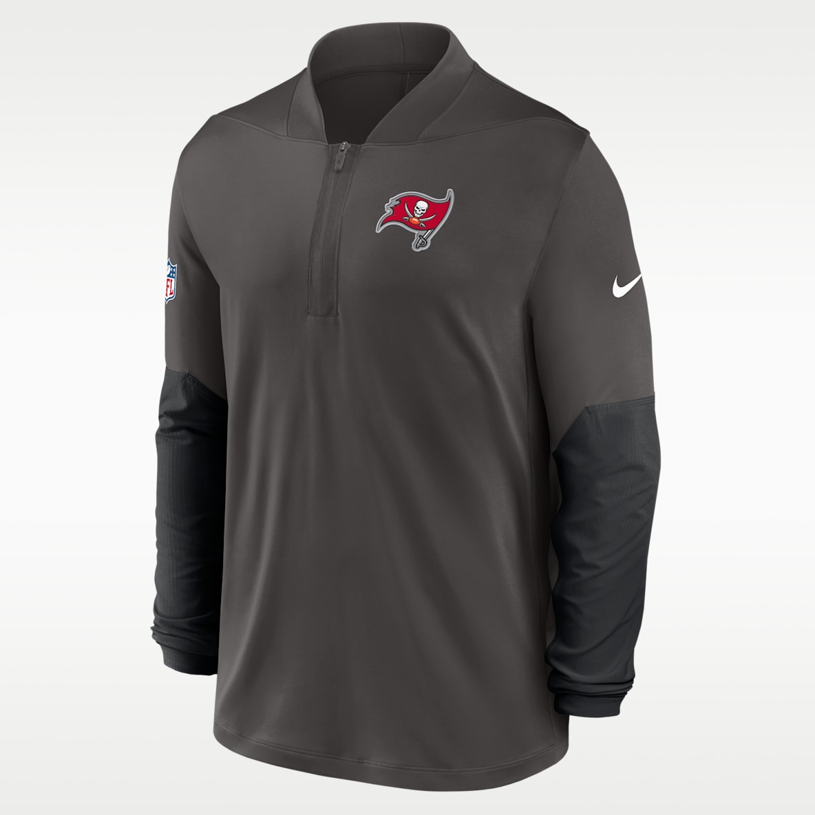 Tampa Bay Buccaneers Feel The Pressure Playera Nike Dri-FIT de la NFL de medio cierre para hombre