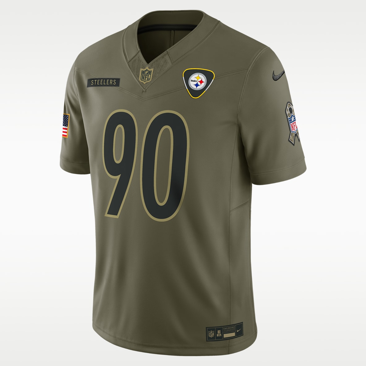 T.J. Watt Pittsburgh Steelers Salute to Service Men's Nike Dri-FIT NFL Limited Jersey