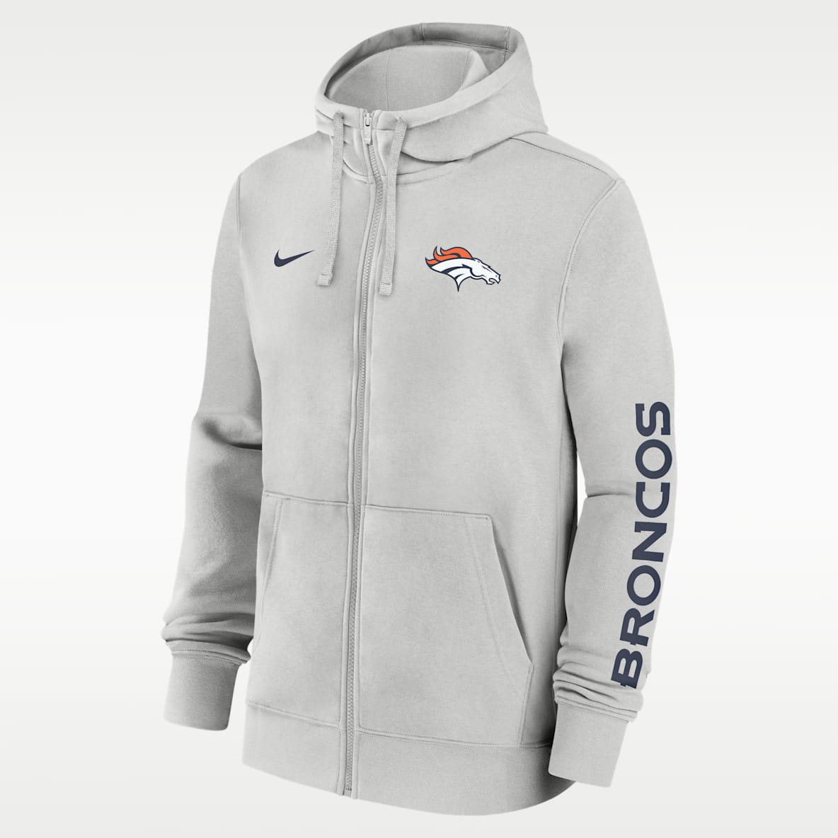 Denver Broncos Club Men's Nike NFL Full-Zip Hoodie
