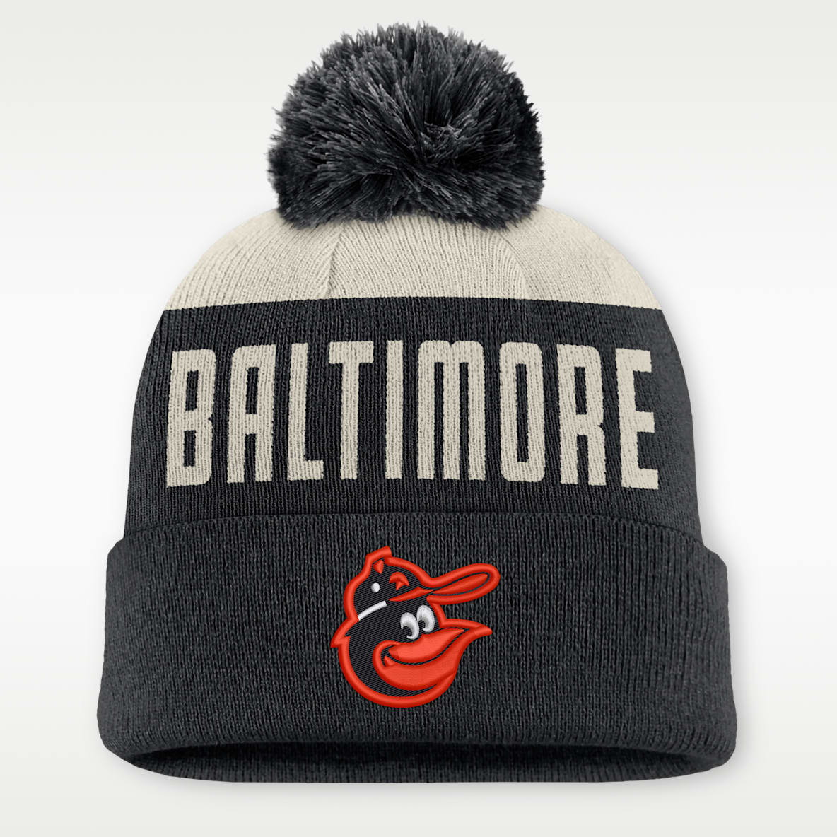 Baltimore Orioles Cooperstown Peak Gorro con dobladillo y pompón Nike de la MLB para hombre