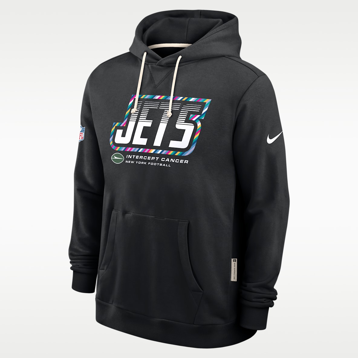 New York Jets Crucial Catch Sideline Standard Issue Sudadera con gorro sin cierre Nike Dri-FIT de la NFL para hombre