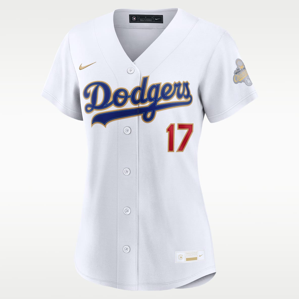 Shohei Ohtani Los Angeles Dodgers 2025 World Series Champion Gold Series Women's Nike MLB Stadium Jersey