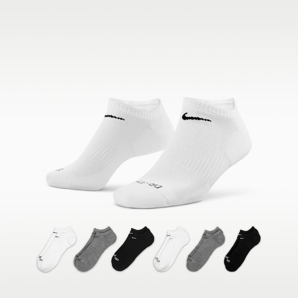 Nike Everyday Plus Cushioned Training No-Show Socks (6 Pairs)
