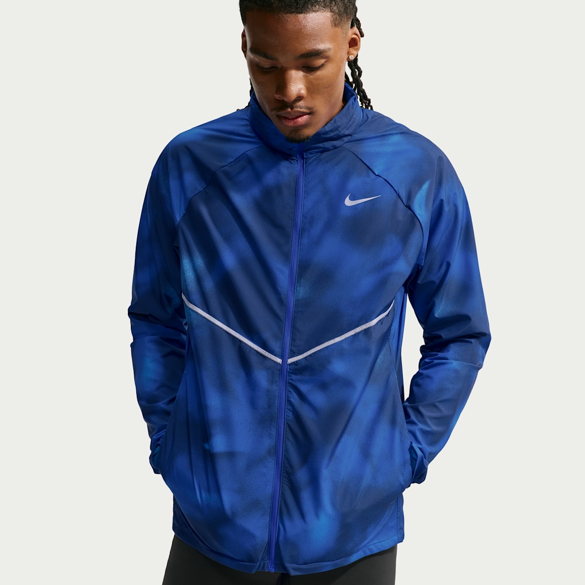 Nike Miler Vannavstøtende løpejakke med UV-beskyttelse til herre