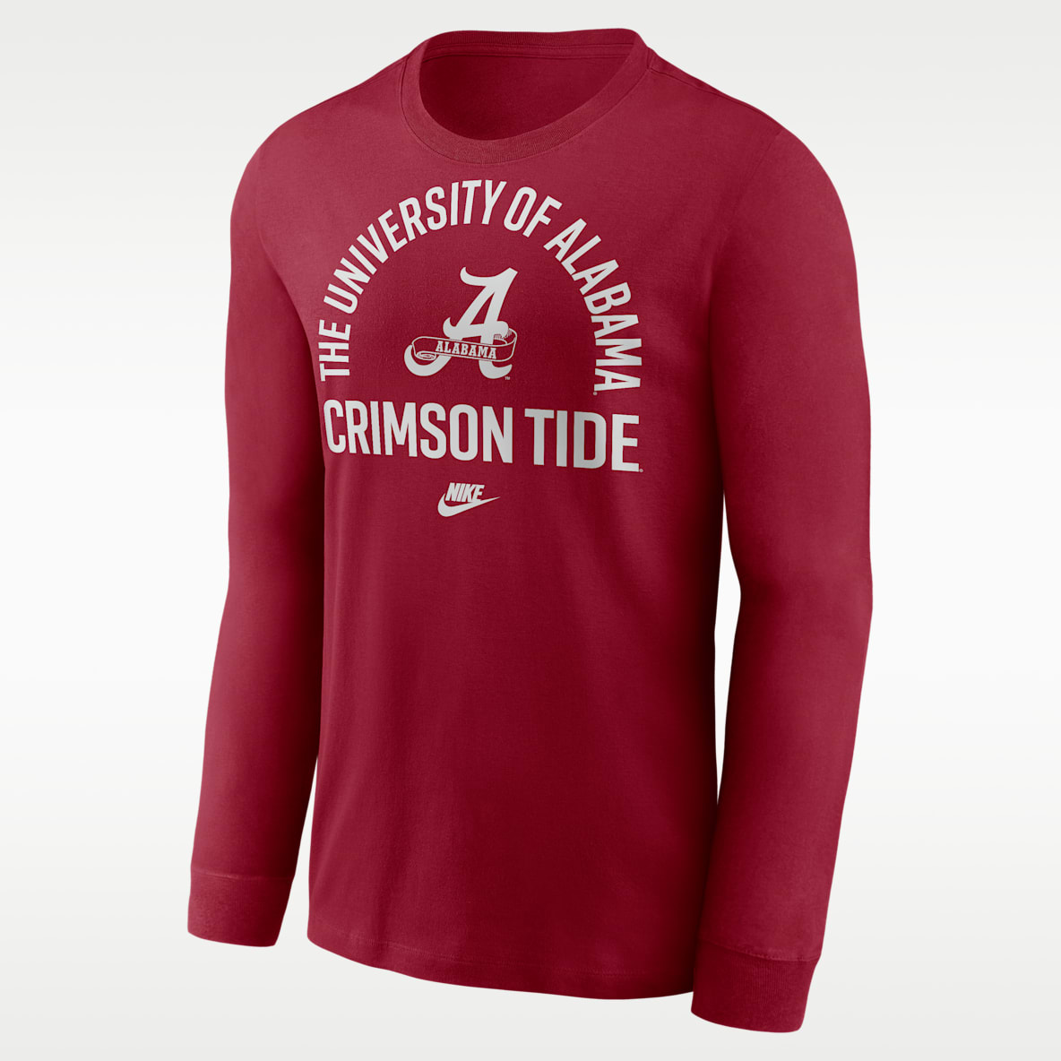 Alabama Legacy Arched Logo Men's Nike College Long-Sleeve T-Shirt