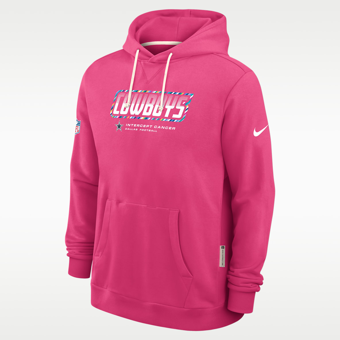 Dallas Cowboys Crucial Catch Sideline Standard Issue Men's Nike Dri-FIT NFL Pullover Hoodie